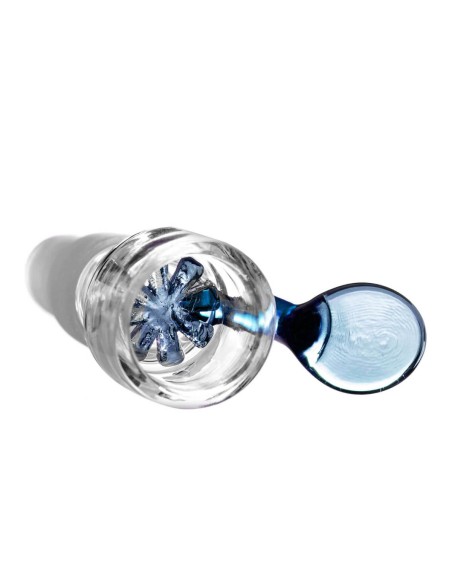 Braciere Speciale in Vetro Universale Attacco 14 e 18 con Maniglia Blu