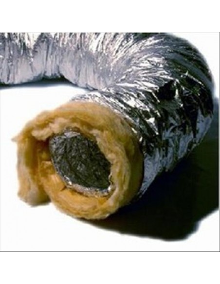 CONDOTTA FONOASSORBENTE Ø 152 - SCATOLA 10 MT - PER AREAZIONE IN ALLUMINIO PLASTIFICATO PER COLTIVAZIONE INDOOR 