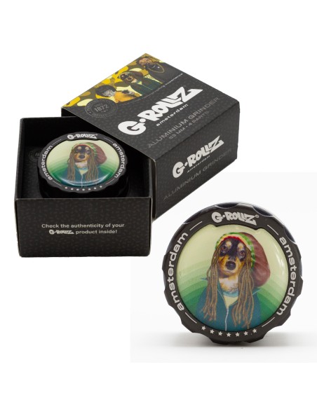 G-Rollz Grinder 4 Parti Cane Rasta Ø 53mm G-Rollz Grinder 4 Parti Cane Rasta Ø 53mm