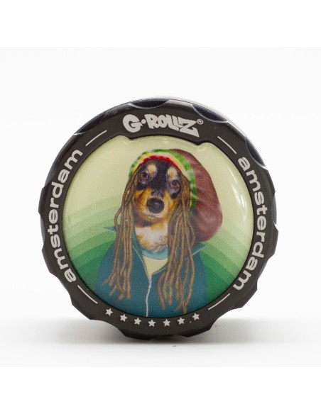 G-Rollz Grinder 4 Parti Cane Rasta Ø 53mm G-Rollz Grinder 4 Parti Cane Rasta Ø 53mm