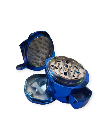 Bull Dog Grinder 70mm 4 Parti con Setaccio a Click Vari Colori