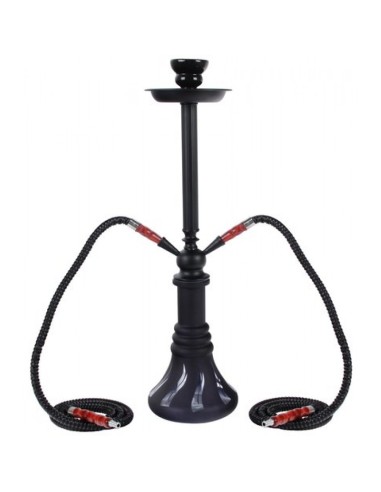 Narghilè Waterpipe 2 Tubi 55cm Nero