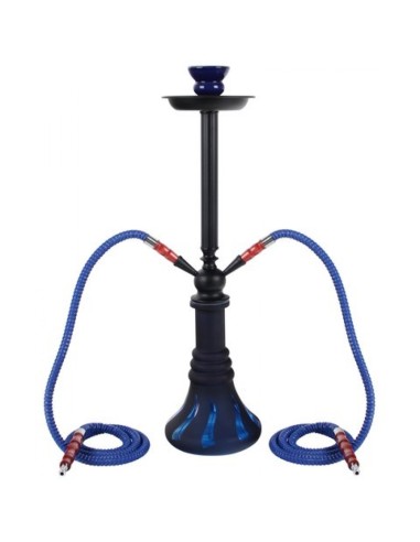 Narghilè  Waterpipe 2 Tubi 55cm Blu