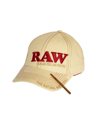 RAW Baseball Cap Beige con Stick Pressajoint