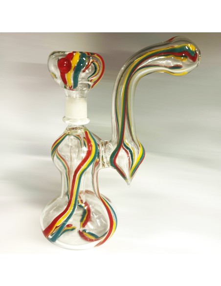 Bong in Vetro Fatto a Mano 14mm con Braciere F h:17cm