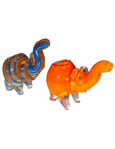 Pipa in Vetro Elefante Piccolo Fatta a Mano