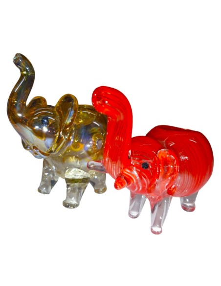Pipa in Vetro Elefante Grande Fatta a Mano