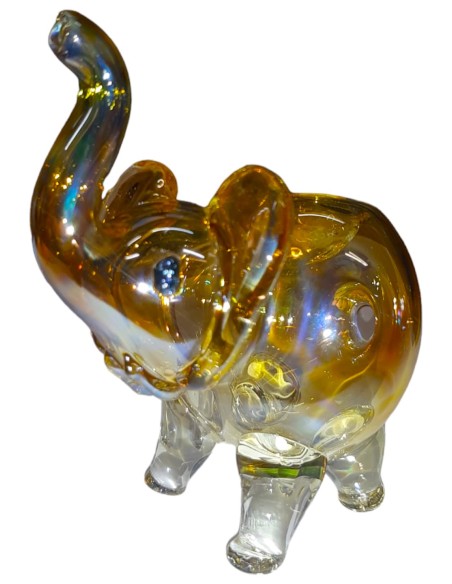 Pipa in Vetro Elefante Grande Fatta a Mano