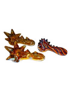 Pipa in Vetro Spinosa Fatta a Mano Vari Colori