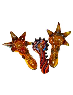 Pipa in Vetro Spinosa Fatta a Mano Vari Colori 2