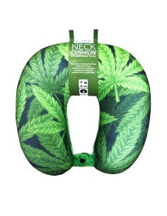 Cuscino da Viaggio Per Collo - Foglie Cannabis