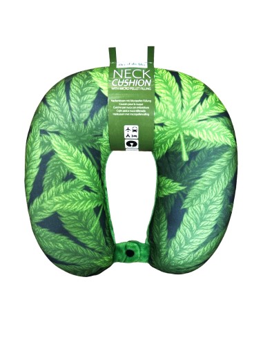 Cuscino da Viaggio Per Collo - Foglie Cannabis