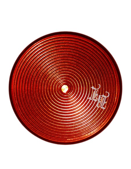 Black Leaf Grinder Metallo Arancione 2 Parti Ø50mm Spirale Ripples Design