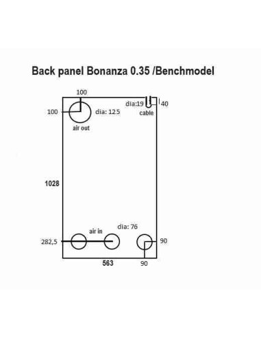 Bonanza Bench Empty 61x61x119 Armadio per...