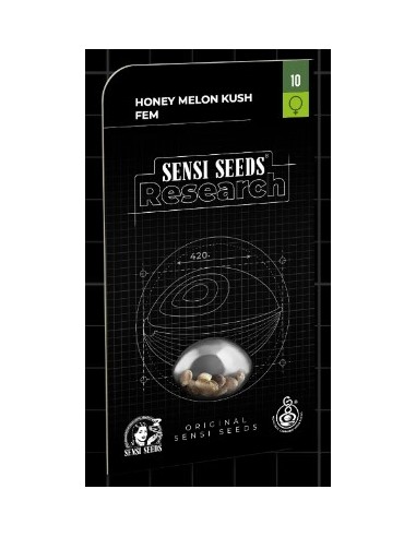 Honey Melon Kush Fem di Sensi Seeds: indica dominante, sapori fruttati, raccolti abbondanti