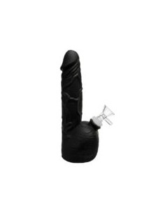 Bong in Silicone Pene Nero 20cm: materiale antiaderente, resistente e infrangibile.Perfetto per fumatori creativi!