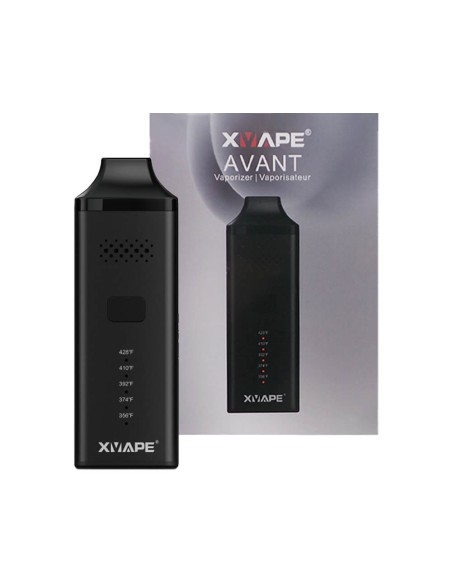 X-Vape Avant: Vaporizzatore per erbe nero, potente e discreto, perfetto per sessioni di vaporizzazione ottimali.