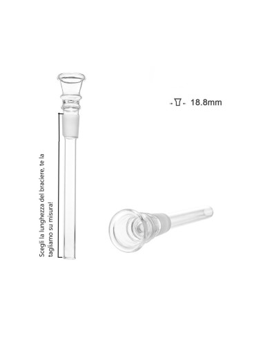 Canaletta con braciere e foro largo - Ø18 - da 4 a 14 cm