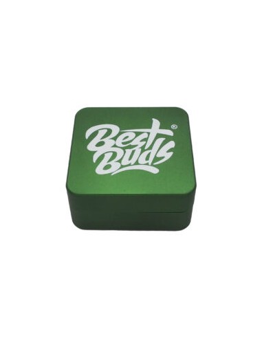 Best Buds Flat Square Grinder In Alluminio Verde  Ø 50mm