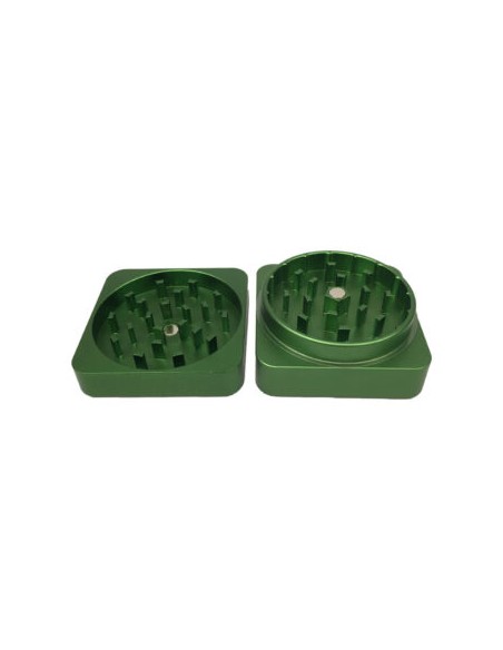 Best Buds Flat Square Grinder In Alluminio Verde  Ø 50mm