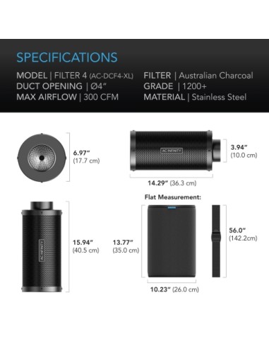 AC Infinity Filtro al Carbone Australiano XL...