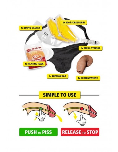 SCREENY WEENY 6.0 - KIT PENE FINTO E ACCESSORI - BIANCO/MULATTO