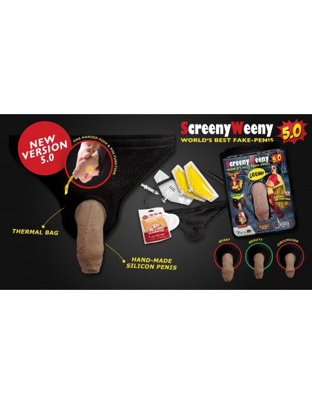 SCREENY WEENY 6.0 - KIT PENE FINTO E ACCESSORI - BIANCO/MULATTO