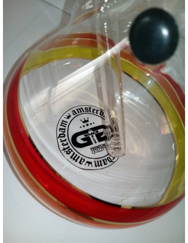 Grace Glass - Amsterdam - Percolator Ice Bong in Vetro - h:47cm - Colorato rosso
