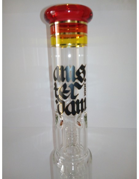 Grace Glass - Amsterdam - Percolator Ice Bong in Vetro - h:47cm - Colorato rosso Grace Glass - Amsterdam - Percolator Ice Bong in Vetro - h:47cm - Colorato rosso