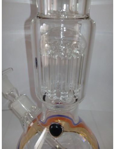 Grace Glass - Amsterdam - Percolator Ice Bong in Vetro - h:47cm - Colorato rosso