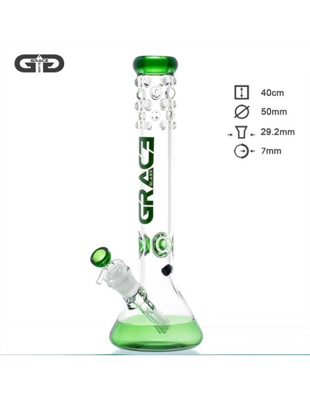 Grace Glass - Bong - Verde - H:40cm