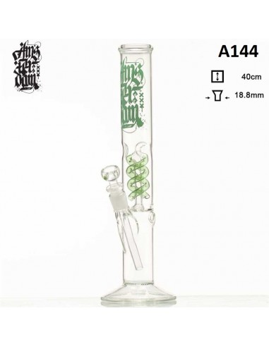 Amsterdam - Percolator Ice Bong - Dritto in Vetro - 40cm - Ø18