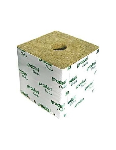 Grodan - Cubetto Lana di Roccia - 4X4X4 - Per Germinazione e coltivazione idroponica, terra e cocco