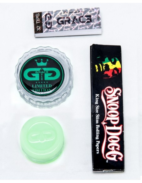 Grace Glass - Limited Edition Toxic Shroom Kit - Oil Bong in Vetro Verde Acido - Con Scatola Originale