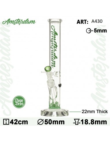 Dope Bros - Amsterdam Hammer - Ice Bong in Vetro h:42cm