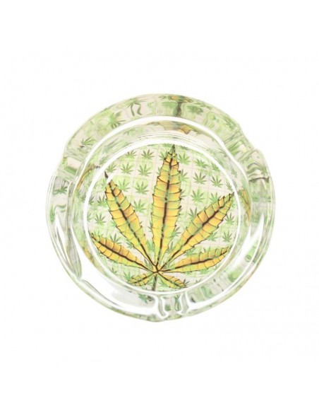 Posacenere in Vetro - Cannabis Leaves