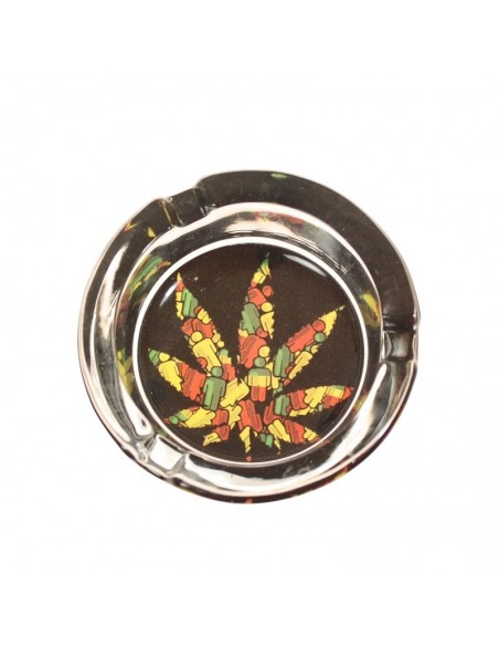 Posacenere in Vetro - Cannabis Leaves