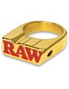 Raw - Anello Placcato Oro - Porta Joint - Misura 9