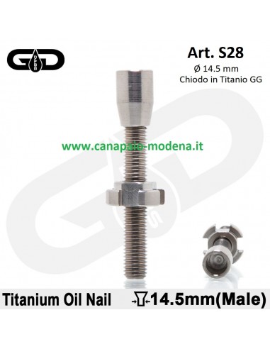 Grace Glass - Titanium Oil Nail - Chiodo in titanio - Ø 14 per fumare oli ed estrazioni bho