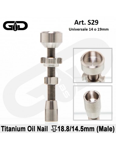 Grace Glass - Titanium Oil Nail - Chiodo in Titanio Universale - Ø 14 / 19