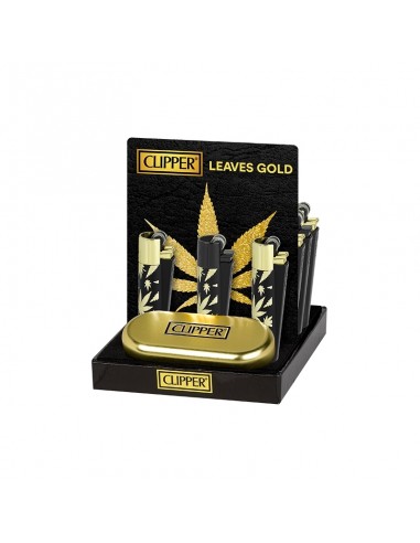 Clipper in Metallo - Foglie Oro - Pacco da 12 Pezzi