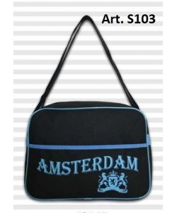 Borsa Amsterdam Retro - Nera e Blu