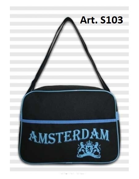 Borsa Amsterdam Retro - Nera e Blu