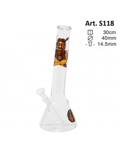 Bong in vetro Hippie - h 30cm