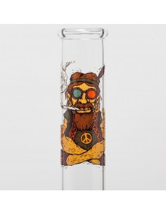 Bong in vetro Hippie - h 30cm 2
