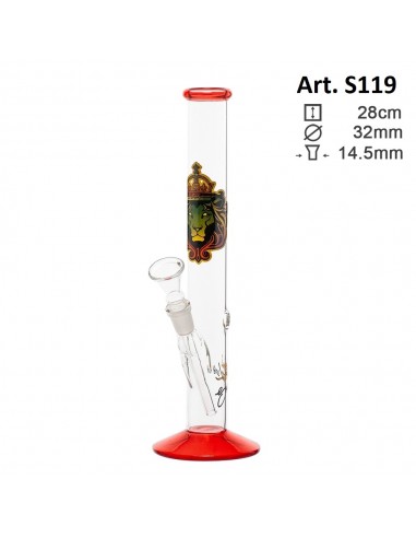 Bong in vetro Rasta Lion - h 28cm