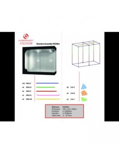 Hydro Shoot 240W - 240X120X200 cm - Rev 2.0 - Nuova versione Grow box per coltivazione indoor piante di cannabis, cabina armadio 2