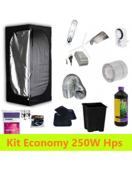 Kit Economy - Terra - Box 80x80x160 - Lampada Hps 250W