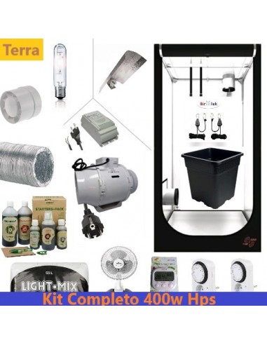 KIT Completo Terra - 400W HPS - Grow Box 1x1x2m - Biobizz Pack - e omaggi