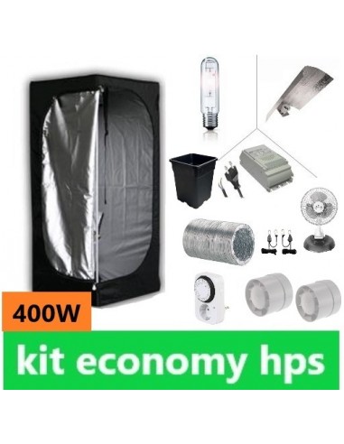 Kit Economy - Box 100x100x200 - Lampada 400w Hps per coltivazione indoor